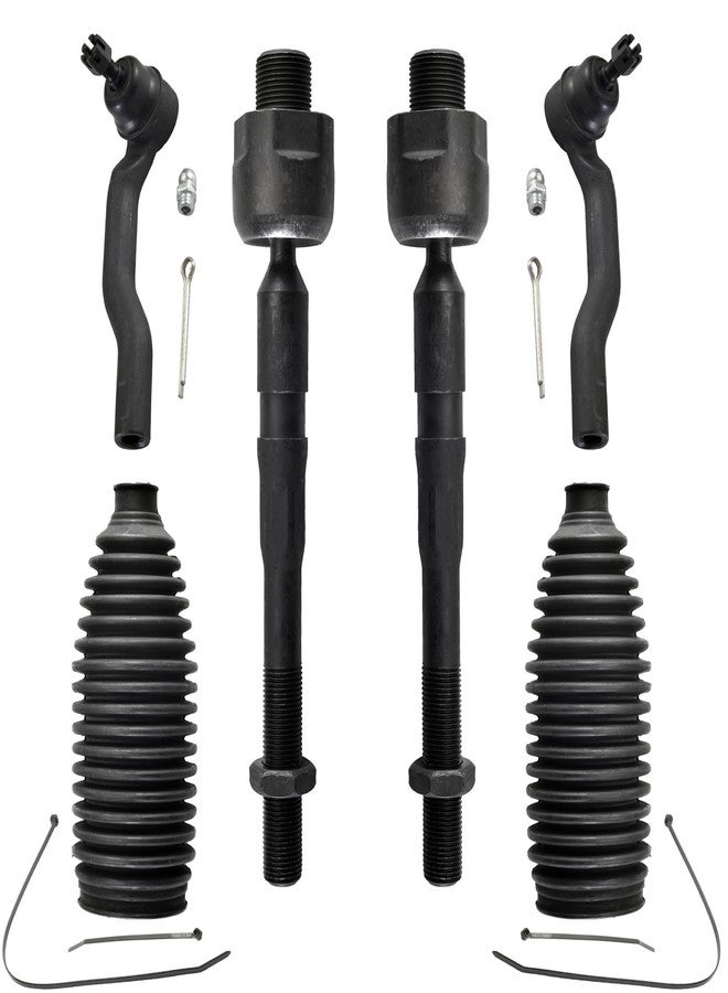 ASTARPRO - Front 6pc Tie Rods Kit Replacement for 07-14 Ford Edge Lincoln MKX, 4 Suspension Outer & Inner Tie Rod Ends 2 Boots 2007 2008 2009 2010 2011 2012 2013 2014 - Image 1